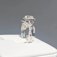 Bague de Noël MuShan en argent sterling 925 plaqué or 18 carats avec moissanite ronde pour femme, bijoux de luxe, brevet MST, bagues raffinées