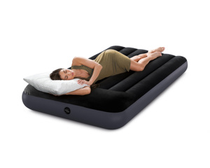Matelas pneumatique convertible léger et pliable <span class=keywords><strong>Intex</strong></span> Dura-Beam Rest Classic avec oreiller intégré pour le camping (modèles 64141/64142/64143/64144) - Product Image 2