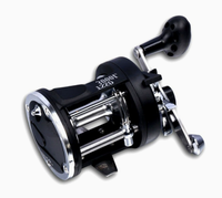 Moulinet de pêche MF 3000 4000 avec alarme de ligne, interrupteur anti-retour, frein étoile, pour eau salée et eau douce, pêche en bateau, moulinet conventionnel