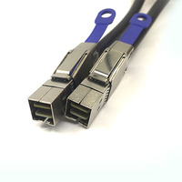Kabel Server Data Eksternal Mini SAS HD 4x SFF-8644 ke Mini SAS High Density HD SFF-8644 untuk RAID