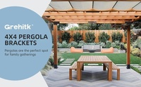 Kit de pergola en bois, kit de support en bois surélevé, supports en aluminium, revêtement en poudre, respectueux de l'environnement, imperméable, facile à assembler, renouvelable
