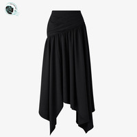 Elegante High-End zweiteilige vietnam esische Nische Urlaub Stil Kleid geraffte dünne kurze unregelmäßige Rock Sommer lässig solides Design