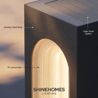 Lampe de sol LED en forme d'arche en acier inoxydable étanche IP65 personnalisée, pour cour extérieure, table d'appoint, lumière d'ambiance