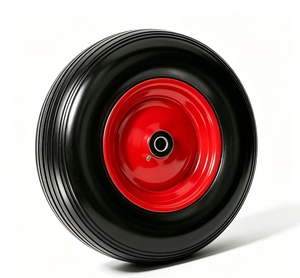 Roue de brouette de 16 pouces, pneu en polyuréthane anti-crevaison 4.00-8, usage intensif - Product Image 1