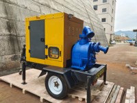 Unité de pompes à eaux usées à haute pression à auto-amorçage en fonte d'acier inoxydable mobile à entraînement diesel
