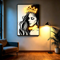 Peinture murale LED néon personnalisée pour entreprise, décoration néon sur mesure, peinture artistique néon, impression UV 3D, peinture LED néon