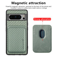 Para Google Pixel 9 Pro XL 9A Luxury PU Leather Carga magnética inalámbrica con tarjeta Wallet Phone Case
