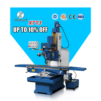 Fraiseuse automatique de chine, fraiseuse de type lit numérique X713 robuste avec dro