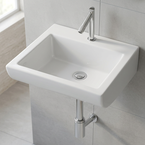 Designer White Oval Ceramic Wall Hung Wash Basin Bathroom Hand Wash Sink for Hotel Commercial Project Wholesale - Product Image 6