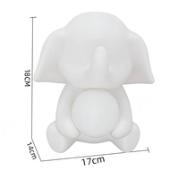 Tirelire créative en vinyle à peindre soi-même avec lumière, motifs lune, ours fluide, éléphant, lapin à longues oreilles, cochon, pour enfants, DIY