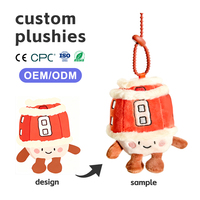 Porte-clés en peluche personnalisé de 5 cm, 10 cm, 15 cm, en forme de dessin animé, mignon, mini, en tissu de coton, poupée idole, couleur et logo personnalisables