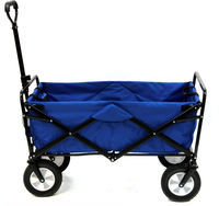 Chariot utilitaire pliant extérieur en acier robuste chariot de jardin pour le stockage des achats et les outils pris en charge par l'OEM