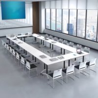 Tables de conférence modulaires pliantes modernes, adaptées aux hôtels, hôpitaux, écoles, lieux de formation, peuvent être utilisées comme table de réunion pliante.