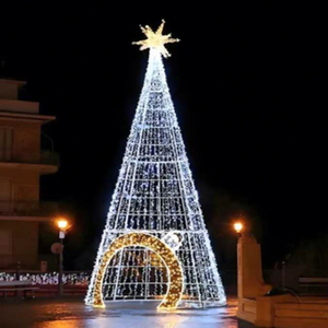Solar Christmas Tree with LED Lights Outdoor Waterproof Decorative Tree for Garden Park Holiday <b>Lighting</b> - Product Image 1