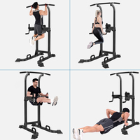 Rack de Squat Réglable Multifonction en Métal pour la Musculation à Domicile – Station de Traction et Barres de Dip