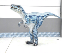 Costume de dinosaure Velociraptor adulte, modèle de simulation, animatronique en métal pour parc d'aventure, parc d'attractions, centre commercial