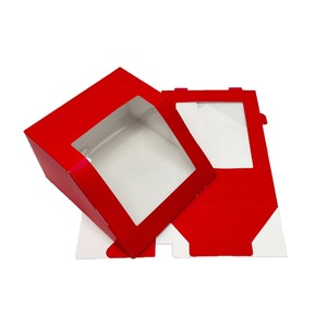 Caja de cartón plegable roja WELLP con ventana transparente para empaque de gorras de béisbol, caja de papel de 400 g/m² - Product Image 4