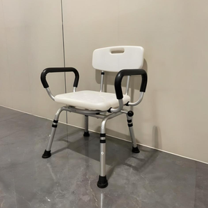 Chaise de douche pour personnes âgées, chaise de douche pour personnes handicapées, chaise de douche pour femme enceinte, tabouret de douche rotatif antidérapant en alliage d'aluminium - Product Image 2