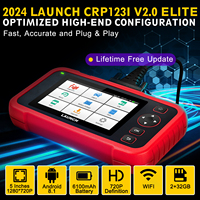 LAUNCH CRP123I V2.0 Elite Cuatro sistemas OBD2 Escáner Actualización gratuita de por vida con 7 reajustes PK CRP123X