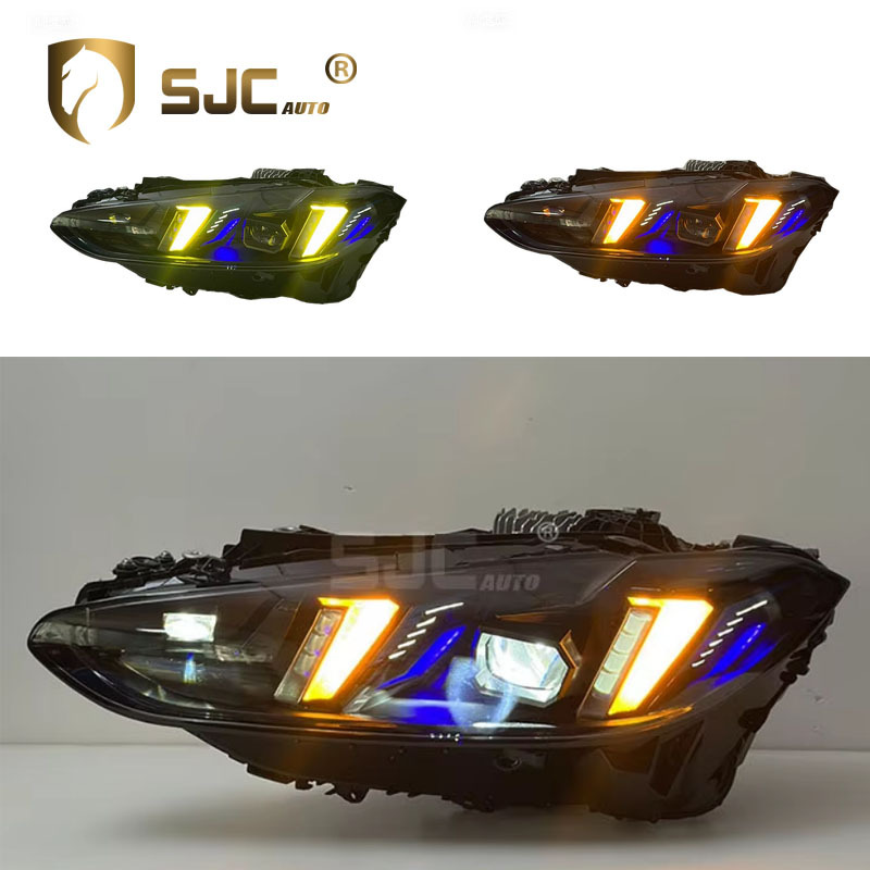 Sjc V3 Smoked Laser-Style LED Headlight Assembly For BMW 4 Series G22 / G26 / G82 2021-2024 LED DRL