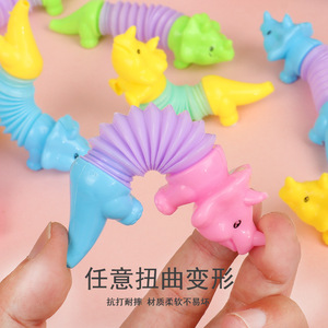 ของเล่นไดโนเสาร์แบบดึงยืดหดได้ ทำจากพลาสติก ช่วยคลายเครียด สำหรับเด็กอายุ 2-4 ปี เหมาะสำหรับทั้งเด็กชายและเด็กหญิง - Product Image 2