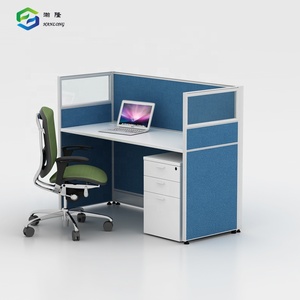 オフィスデスクソリューションモダン4人用ワークステーション木製オフィステーブル - Product Image 4