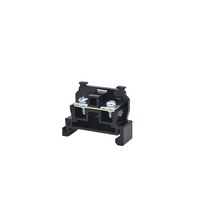 Bornier 60A TBR Rail DIN enfichable noir avec céramique laiton 60T BR Terminal Type de distribution d'alimentation Matériau en fer cuivre