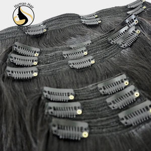 Extensions de cheveux humains yaki clip ins pour les femmes noires de cheveux humains Vietnam - Product Image 2