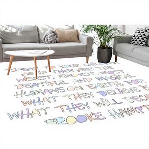 Tapis en laine imprimé patchwork vibrant - Design traditionnel coloré Brooke Hampton, tapis en chenille avec support en latex - Product Image 1