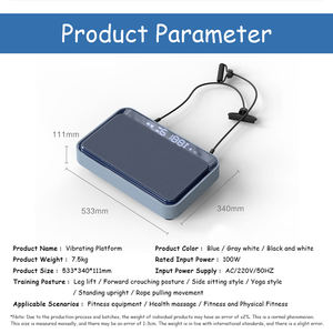 Werkseitige Direkt versorgung <span class=keywords><strong>Anti</strong></span>-Rutsch-Pedal Blaue Vibrations plattform Vibrationsplatten-Trainings gerät mit LED-Großbild schirm - Product Image 6