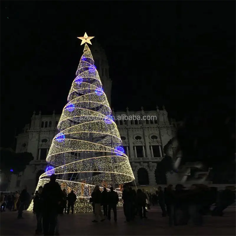 สินค้าใหม่ล่าสุดวันหยุดแสดงคริสต์มาส Motif แสง LED เกลียวต้นคริสต์มาสต้นคริสต์มาสดาวแสง