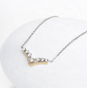 Commercio all'ingrosso 18k Placcato Oro Gioielli In Acciaio Inossidabile CZ <span class=keywords><strong>Infinito</strong></span> di modo Della <span class=keywords><strong>Collana</strong></span> a forma di <span class=keywords><strong>collana</strong></span> di gioielli in oro - Product Image 3