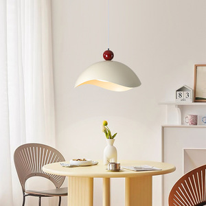 Nordic Minimalist Single-Head Art Pendant <b>Light</b> Cream-Color Restaurant Counter Bar Pendant <b>Light</b> <b>Chandeliers</b> Pendant <b>Lights</b> - Product Image 4