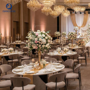 Juego de Muebles de Comedor de Lujo de Fábrica Personalizada de Foshan, Mesa de Comedor Redonda de Mármol y Sillas para Hotel, Villa, Boda, Restaurante - Product Image 3