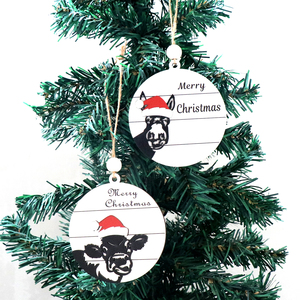 Ornements d'arbre <span class=keywords><strong>de</strong></span> <span class=keywords><strong>Noël</strong></span> personnalisés <span class=keywords><strong>en</strong></span> <span class=keywords><strong>bois</strong></span> découpé au laser impressions UV Père <span class=keywords><strong>Noël</strong></span> <span class=keywords><strong>boule</strong></span> <span class=keywords><strong>de</strong></span> vache <span class=keywords><strong>en</strong></span> pain d'épice personnalisée - Product Image 4