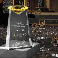 Cadeau de promotion de trophée de cristal clair laser 3D personnalisé haute transparence gravée logo