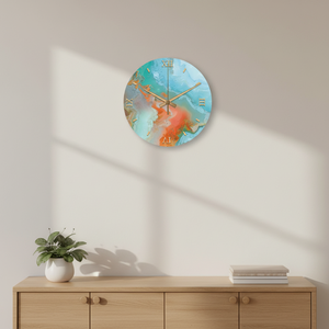 12 Inch Modern Design Creative Marble Glass <strong>Wall</strong> <strong>Clock</strong> for Home Decor Promotional Gift <strong>Clock</strong> <strong>Wall</strong> - Product Image 3