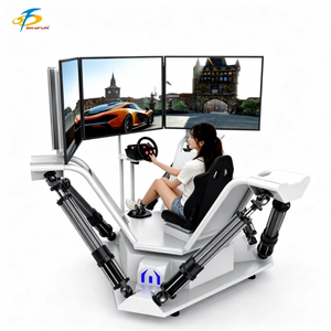 <span class=keywords><strong>Simulateur</strong></span> de course automobile <span class=keywords><strong>F1</strong></span> industriel avec mouvement VR, trois écrans, 6 DOF, six axes, retour sur investissement rapide - Product Image 1