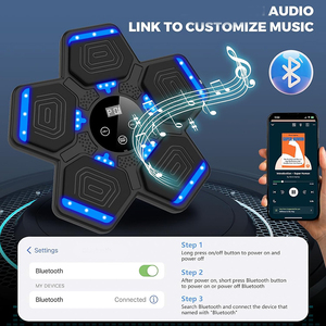 Equipo de boxeo de música inteligente mejorado, equipo de perforación de entrenamiento, máquina de boxeo de música montada en la pared electrónica LED para el hogar - Product Image 2