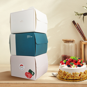 Bán Buôn Chất Lượng Cao Đầy Màu Sắc Giấy Bánh Hộp Phân Hủy Sinh Học Đóng Gói Giấy Bánh Sinh Nhật Giáng Sinh Vui Vẻ Hộp Bánh - Product Image 4