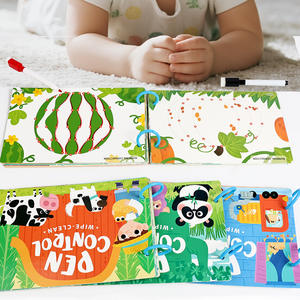 Cahier d'activités réutilisable CPC CE EN71 pour l'apprentissage de l'alphabet et le contrôle du stylo, thème <span class=keywords><strong>animaux</strong></span> du zoo, jouet éducatif, 30 pages - Product Image 3