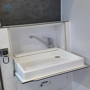 Lavello Pieghevole di Lusso RVS in Acrilico con Rubinetto e Specchio <span class=keywords><strong>per</strong></span> <span class=keywords><strong>Bagno</strong></span> di Caravan, <span class=keywords><strong>Camper</strong></span> e Roulotte <span class=keywords><strong>per</strong></span> Uso Automobilistico Y441 - Product Image 3