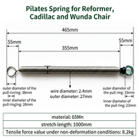 En stock : Ressort Pilates anti-fatigue en fil d'acier massif, diamètre extérieur 27 mm, capacité 18 lb, pour entraînement de base sur Reformer de gym