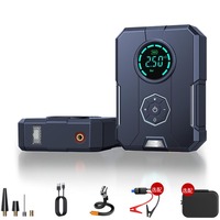 Kit de démarrage d'urgence 12V 12000mAh avec gonfleur de pneus, pompe à air pour voiture, chargeur de batterie et lumière LED – Outil automobile d'urgence