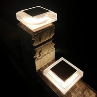 Lámpara Solar para Poste de Jardín, Impermeable IP65, LED, para Patio, Valla, Plástico, 2W, 2700K, Luz Blanca Cálida Suave, Recargable