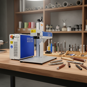 Accesorio Rotatorio Láser Raycus, Marcador Láser <span class=keywords><strong>de</strong></span> Fibra Raycus <span class=keywords><strong>de</strong></span> 50W, Grabador y Cortador Láser para Joyería - Product Image 1