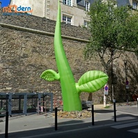 Arbre gonflable géant en forme de tige de haricot vert avec ventilateur intégré, 8-10 pieds de haut, pour la publicité