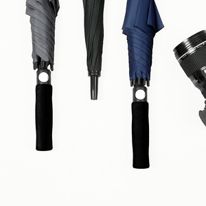 Paraguas Grande <span class=keywords><strong>de</strong></span> 27 Pulgadas con Logotipo Personalizado, Apertura Automática, Estructura <span class=keywords><strong>de</strong></span> Fibra <span class=keywords><strong>de</strong></span> Vidrio, Mango <span class=keywords><strong>de</strong></span> Espuma, para Negocios, Hoteles, Comercios, Regalos Corporativos - Product Image 2