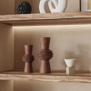 Vasi in Ceramica Irregolari Stile Nordico, Portacandele Creativi Circolari, Contenitori per Fiori per Arredamento Casa e Soggiorno - Product Image 5