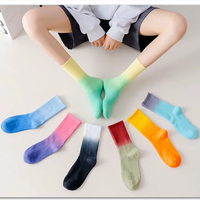 Planche à roulettes personnalisée Tie Dye Crew chaussettes drôle nouveauté mode coloré Cool pour le sport impression numérique pour la saison d'automne